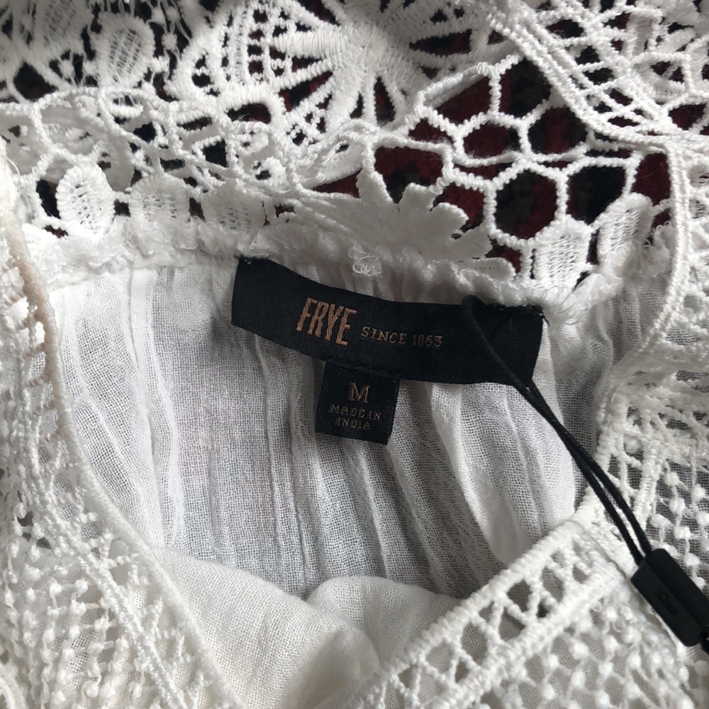 Frye Boho-Chic White Cotton Blouse - Picture 6 of 7